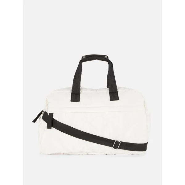 Lattice Stitch Weekender Bag - Ivory