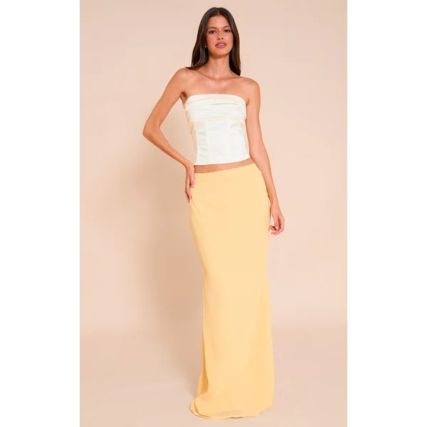 Lemon Chiffon Maxi Skirt