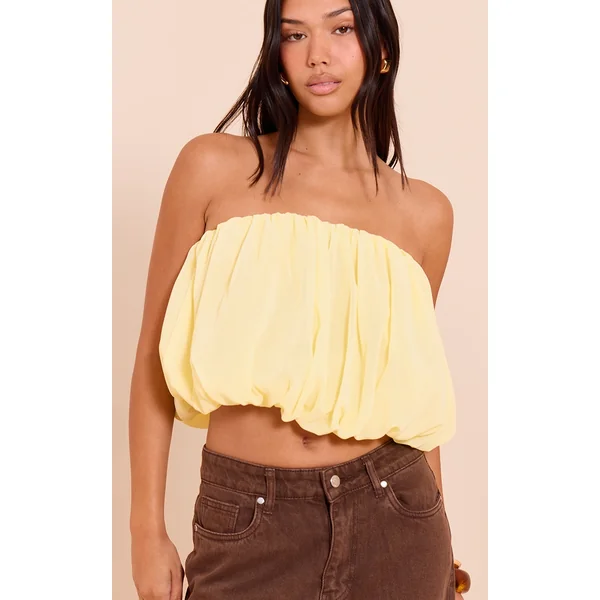 Lemon Chiffon Puff Ball Bandeau