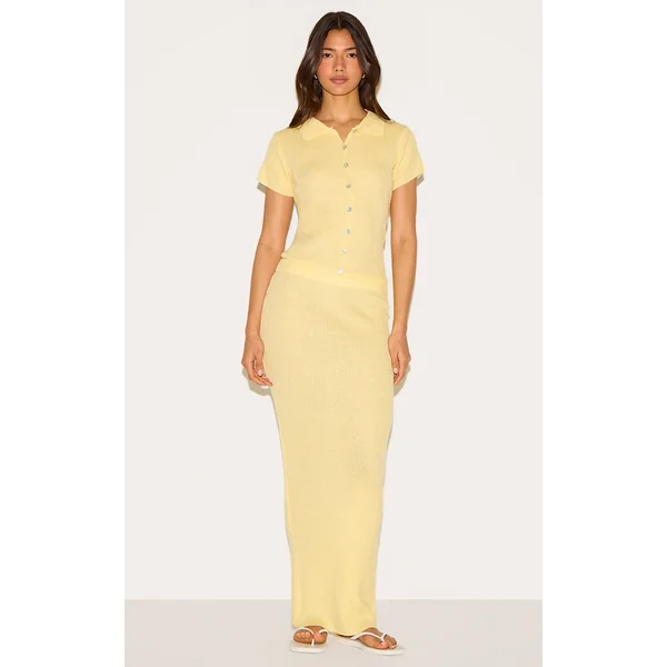 Lemon Filagree Maxi Skirt