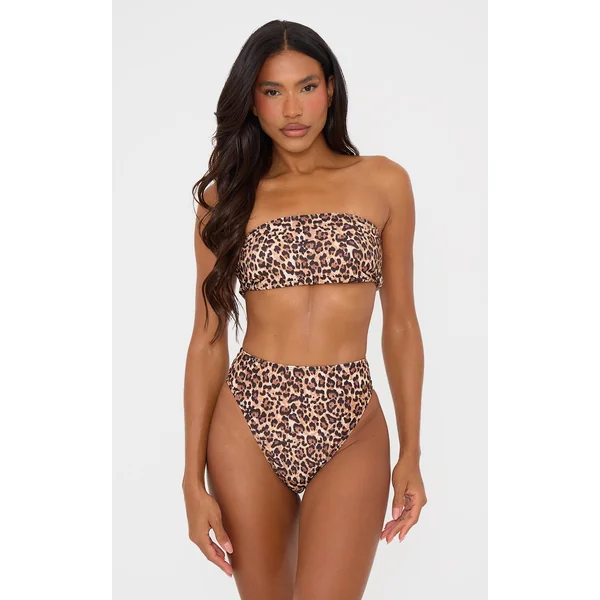 Leopard Bandeau Mix & Match Bikini Top