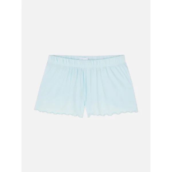 Lettuce Edge Jersey Pajama Shorts - Aqua