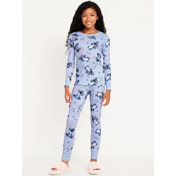 Licensed Graphic Snug-Fit Pajama Set for Girls - Stitch