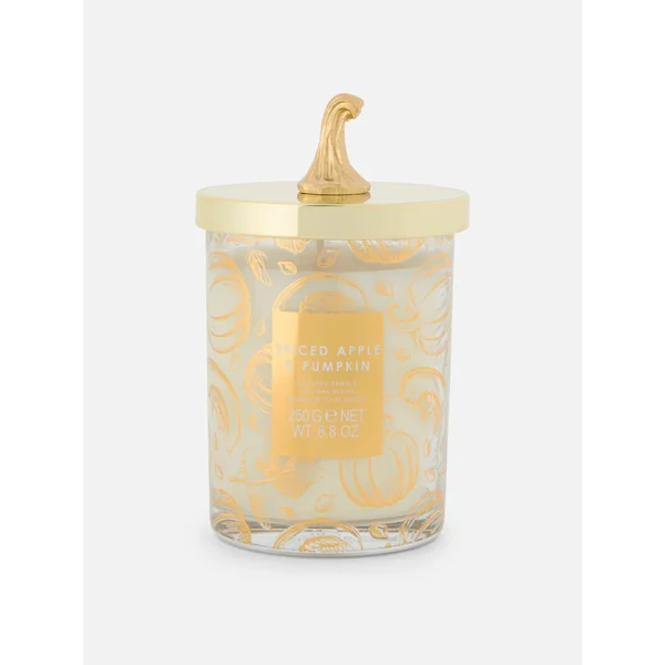 Lidded Scented Candle - White/Taupe