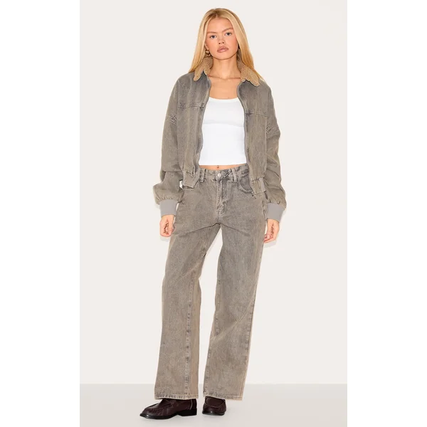 Light Grey Slouchy Style Jeans