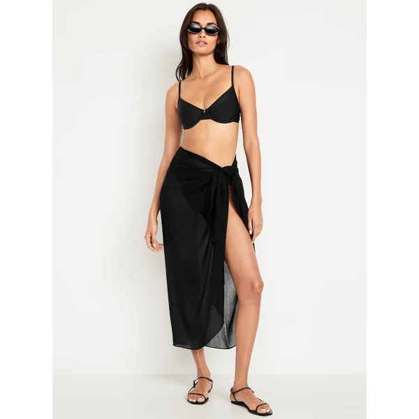 Lightweight Swim Sarong Wrap - Black Jack