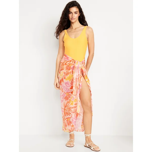 Lightweight Swim Sarong Wrap - Tropical Floral