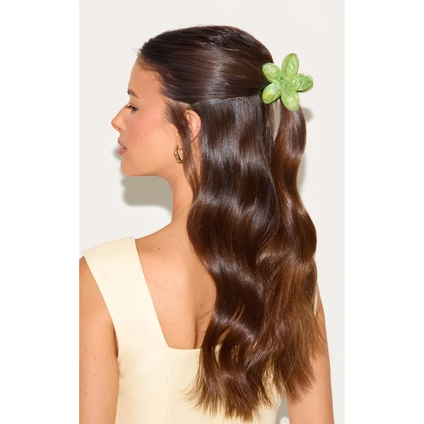 Lime Lily Flower Hair Clip