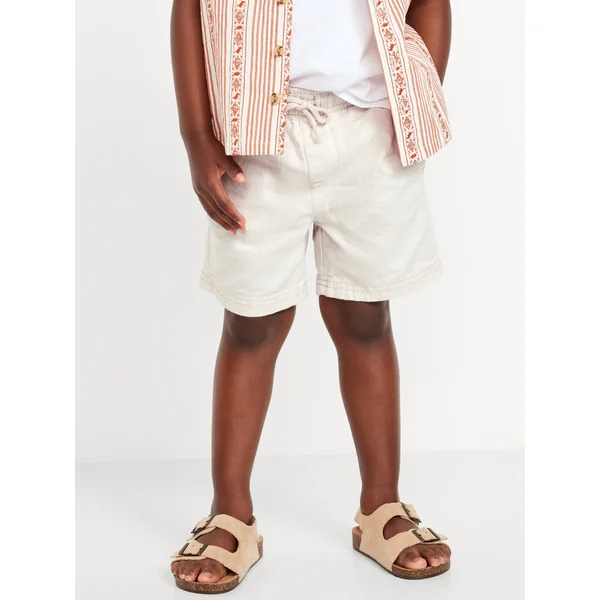 Linen-Blend Shorts for Toddler Boys - Wish Bone