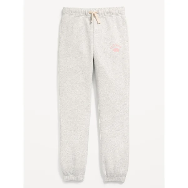 Logo-Graphic Jogger Sweatpants for Girls - Light Heather Gray