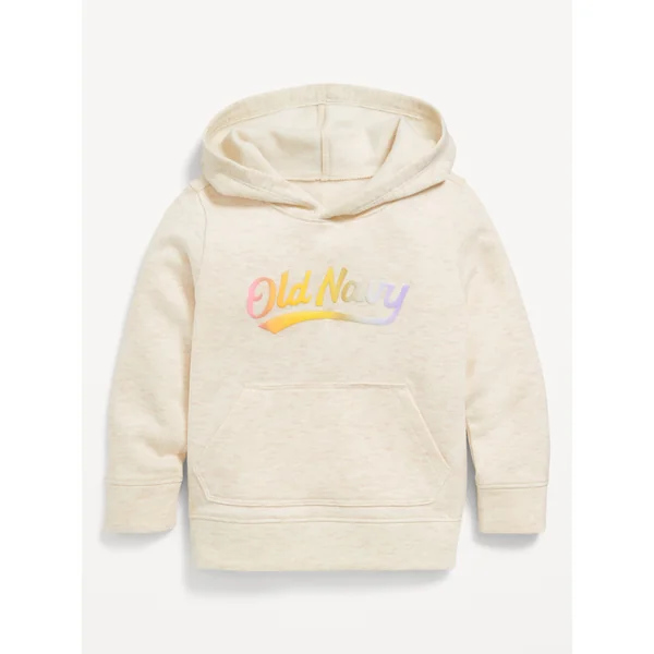 Logo-Graphic Pullover Hoodie for Toddler Girls - Oatmeal Heather