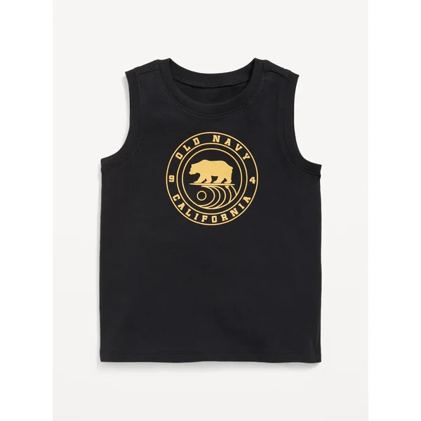 Logo-Graphic Tank Top for Toddler Boys - Black Jack