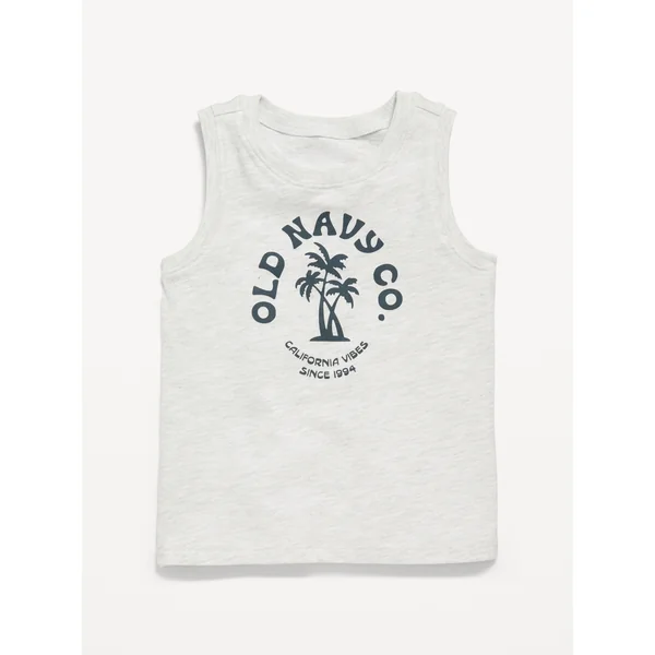 Logo-Graphic Tank Top for Toddler Boys - Light Heather Gray