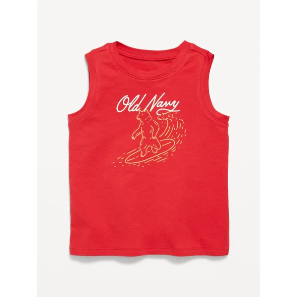 Logo-Graphic Tank Top for Toddler Boys - Red