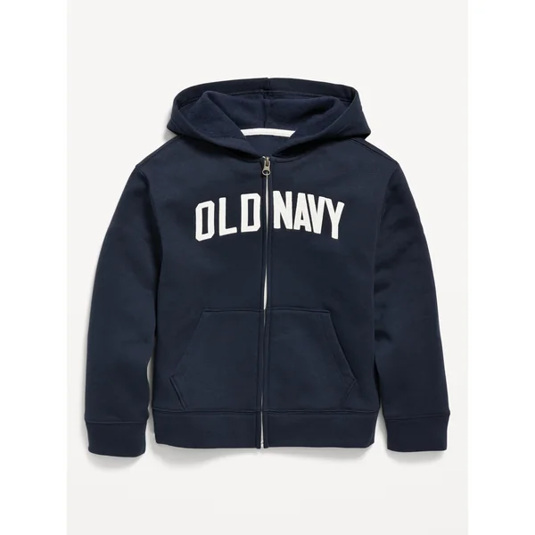 Logo-Graphic Zip-Front Hoodie for Boys - In the Navy