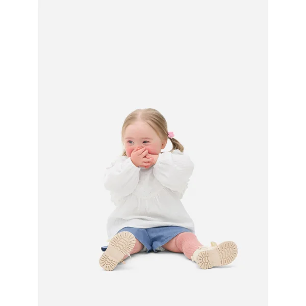 Long Sleeve Blouse and Shorts Set - White