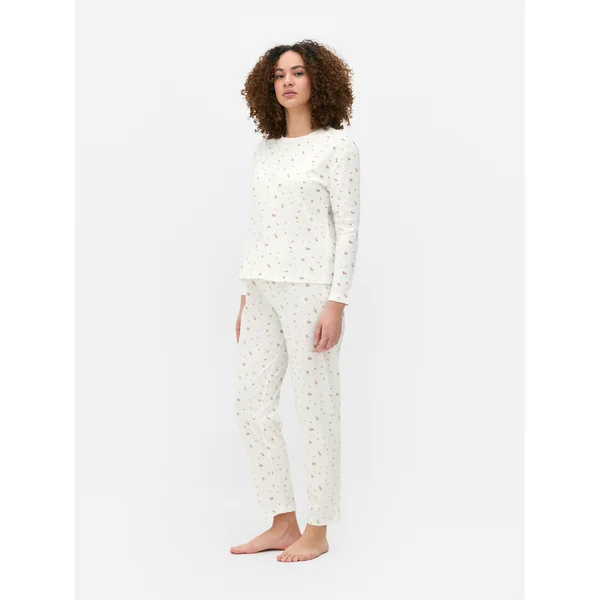 Long Sleeve Jersey Knit Pajama Set - Multi