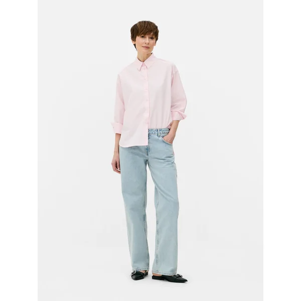 Long Sleeve Poplin Shirt - Pink