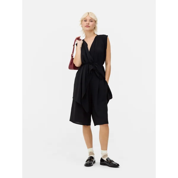 Long Waterfall Vest - Black