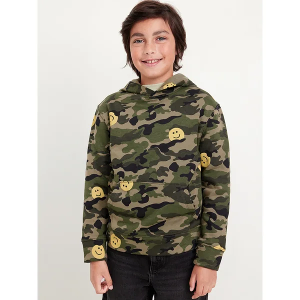 Long-Sleeve Graphic Pullover Hoodie for Boys - BOY CAMO