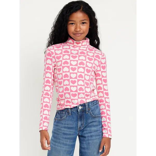 Long-Sleeve Mock-Neck Top for Girls - Supernova