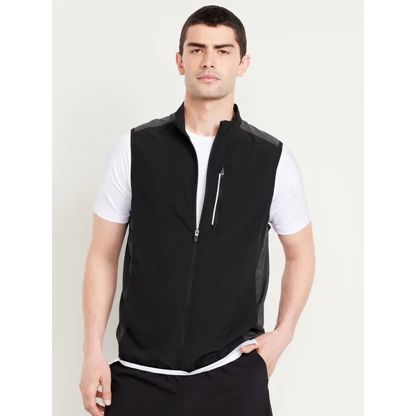 Loose Fit Ventilated Run Vest - Black Jack