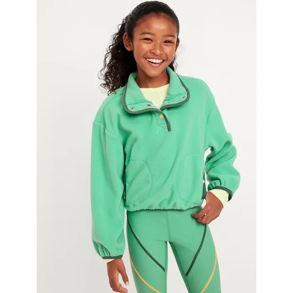 Loose Mock-Neck Performance Microfleece Top for Girls - CHRYSALIS