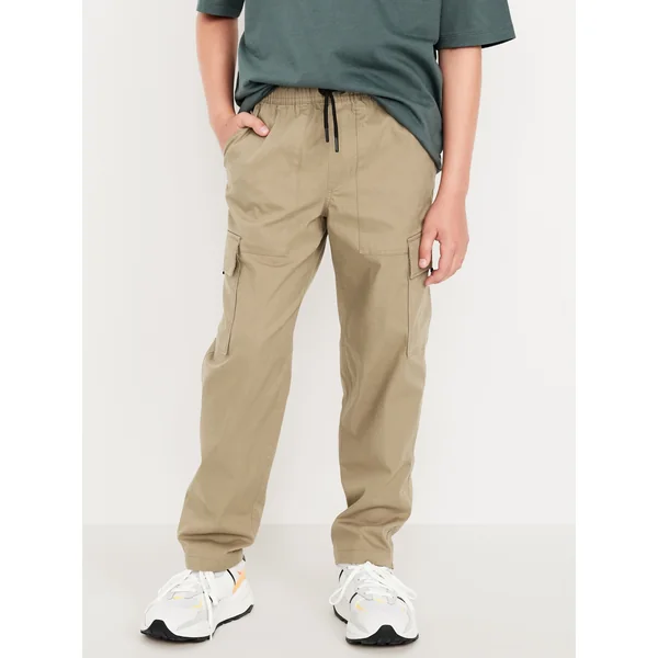 Loose Pull-On Cargo Tech Taper Pants for Boys - Kicking Up Dust