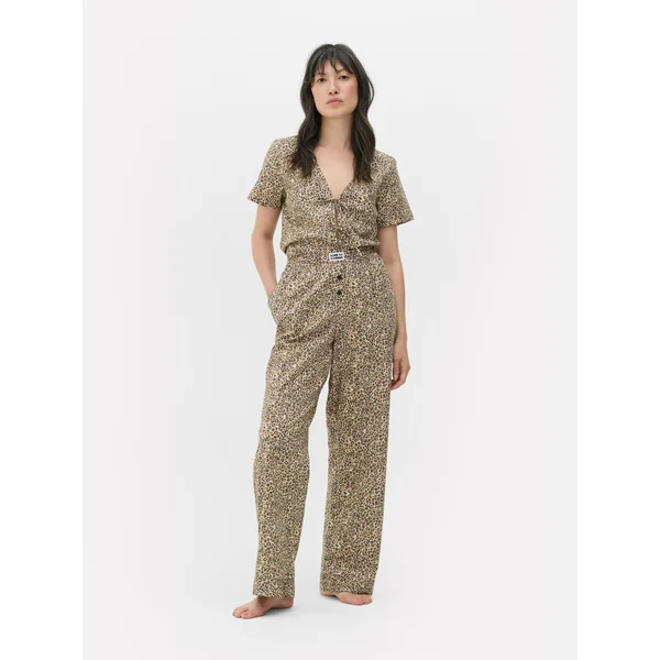 Love To Lounge Leopard Pajama Bottoms - Brown