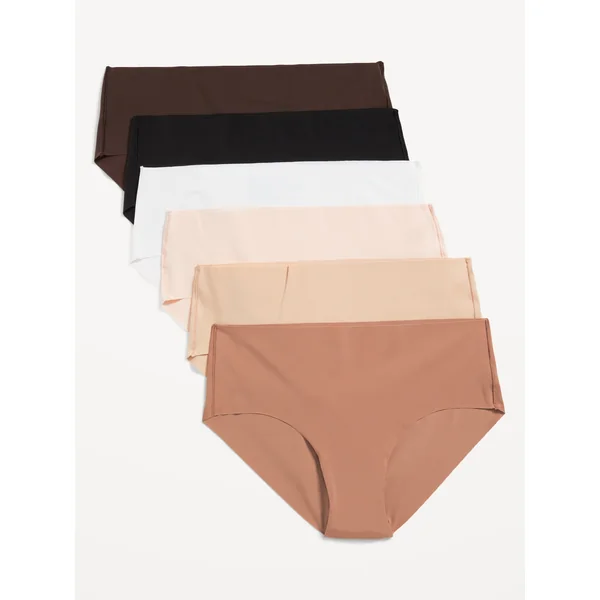 Low-Rise No-Show Hipster Underwear 6-Pack - Neutral