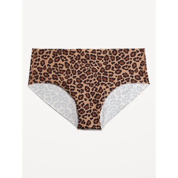 Low-Rise No-Show Hipster Underwear - Cheetah Brown