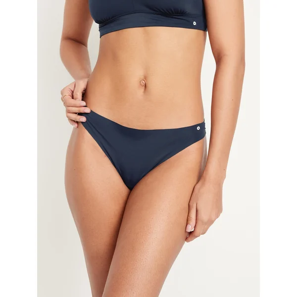 Low-Rise No-Show Thong - Navy