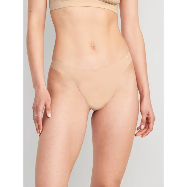 Low-Rise No-Show Thong - Velvet Sand