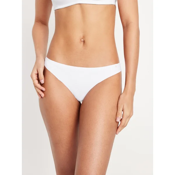 Low-Rise No-Show Thong - White Lilies