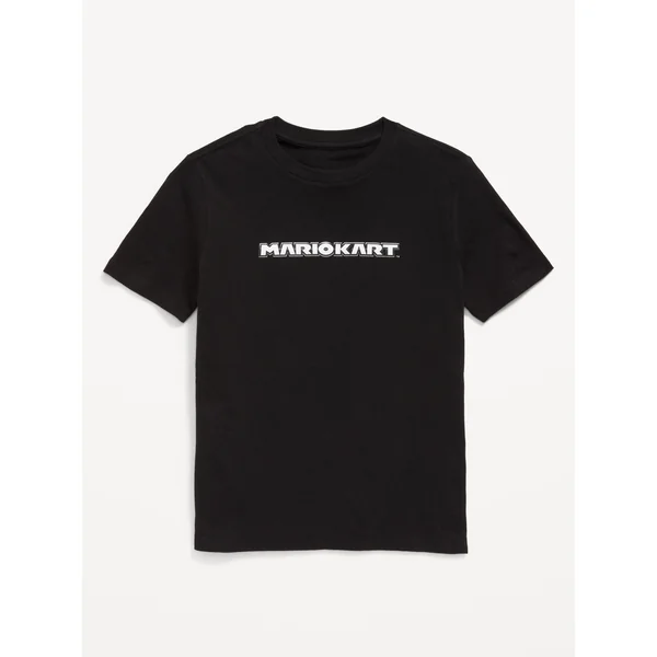 Mario Kart™ Gender-Neutral Graphic T-Shirt for Kids - Black Jack