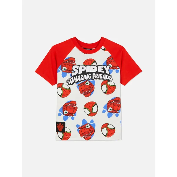 MARVEL Spider-Man Dinosaur Raglan T-Shirt - White