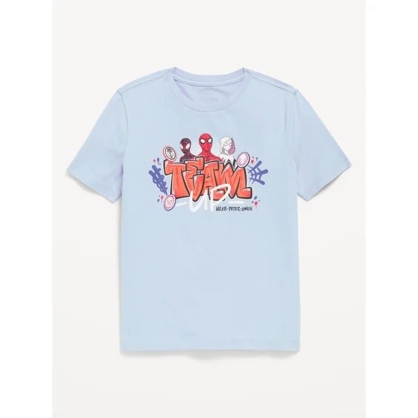 Marvel™ Spider-Man Gender-Neutral Graphic T-Shirt for Kids - Cashmere Blue