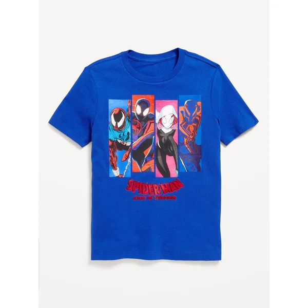 Marvel™ Spider-Man Gender-Neutral Graphic T-Shirt for Kids - Tanzanite