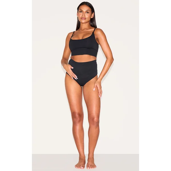 Maternity Black Bump Support Seamless Panties