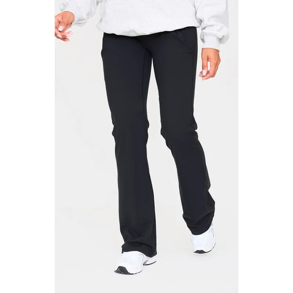 Maternity Black Snatched Sculpt Pocket Flared Leggings