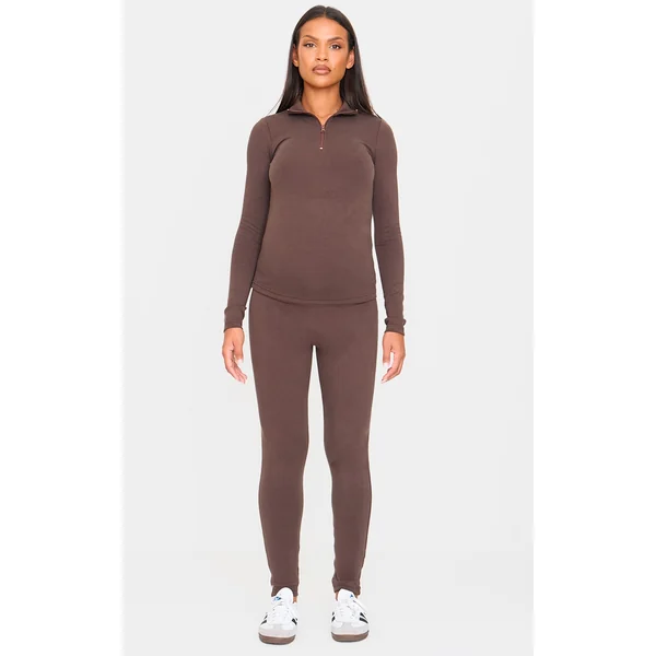 Maternity Chocolate Premium Soft Touch Leggings