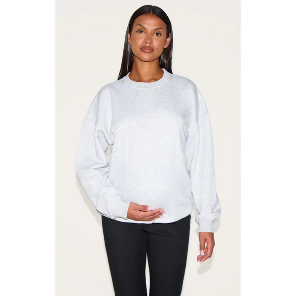 Maternity Grey Marl Basic Ultimate Sweatshirt