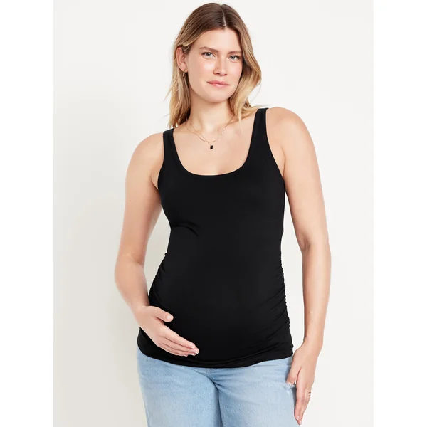 Maternity Jersey Tank Top - Black Jack