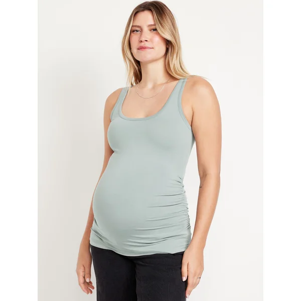 Maternity Jersey Tank Top - Silver Sage