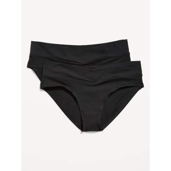 Maternity Low-Rise Bikini Underwear 2-Pack - Black Jack