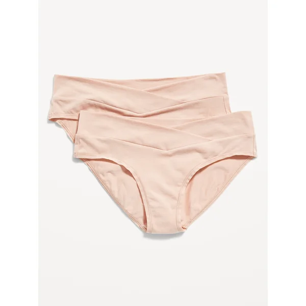 Maternity Low-Rise Bikini Underwear 2-Pack - Frappe