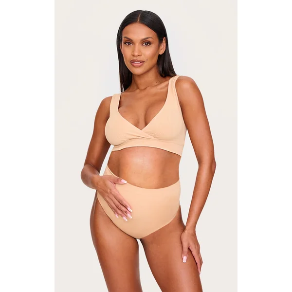 Maternity Nude Wrap Over Nursing Bra