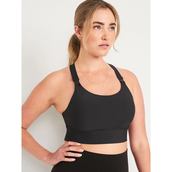 Maternity PowerSoft Nursing Sports Bra - Black Jack