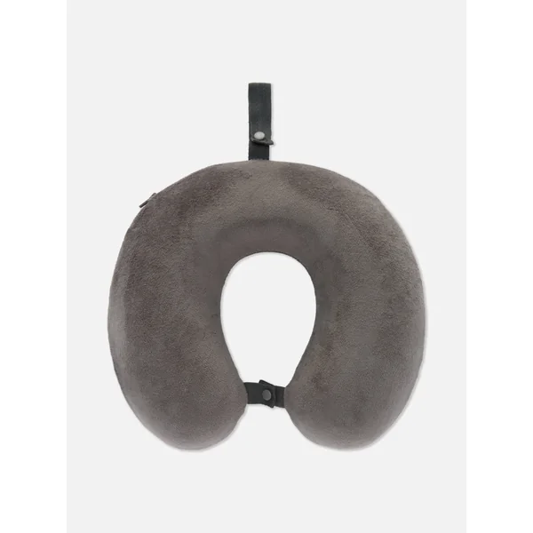 Memory Foam Travel Pillow - Charcoal