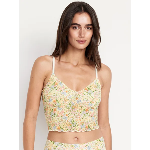 Mesh Cami Lounge Top - Ditsy Floral